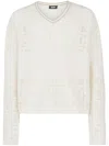 Gcds Monogram-macramé Jumper In White