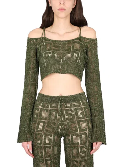 GCDS GCDS MONOGRAM MACRAME TOP