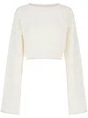 Gcds Monogram Macramé Top In White