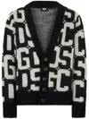 Gcds Monogram Buttoned Cardigan Clothing In Black