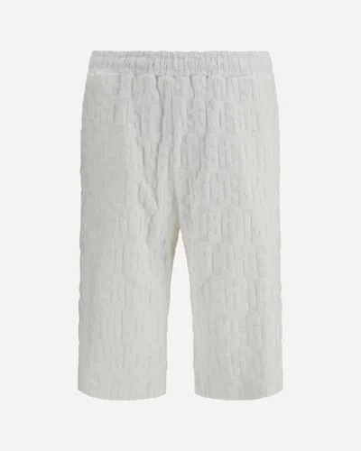 Gcds Monogram Shorts In Burgundy