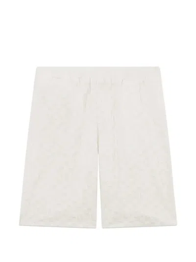 Gcds Monogrammed Shorts In White