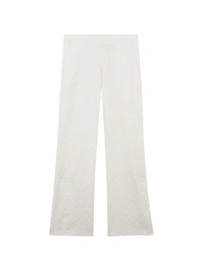 Gcds Monogram-pattern Trousers In Neutral