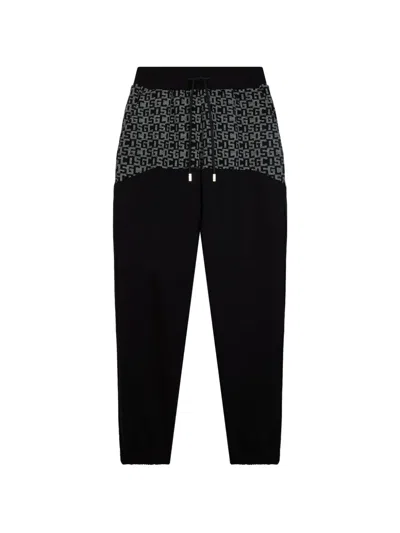Gcds Monogram-print Track Pants In Black