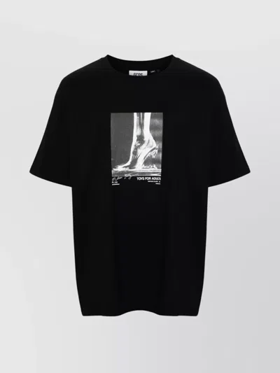 Gcds Morso Graphic Print Cotton T-shirt In Black