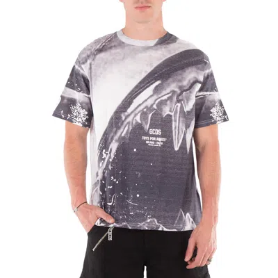 Gcds Morso Print Oversized Cotton T-shirt In Multi