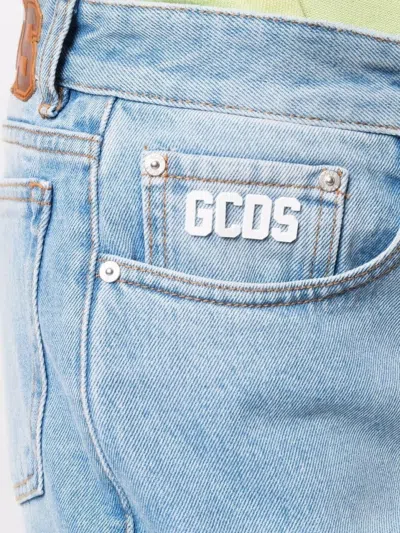 Gcds New Bucket Denim Pants In Blue