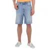Gcds New Light Blue Bucket Denim Bermuda Shorts In Blue