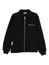 Gcds Cotton Zip-up Jacket In Black