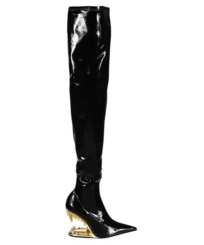 Gcds Over-the-knee Boots In Black