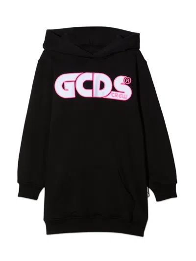 Gcds Oversize Hoodie Girl In Black