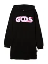 Gcds Oversize Hoodie Girl In Black