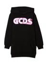 Gcds Oversize Hoodie Girl In Black