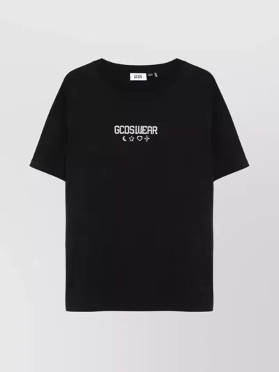 Gcds Oversize T-shirt Lucky Charm In Black