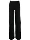 Gcds Crystal Embellished Wide Leg Trousers In Black
