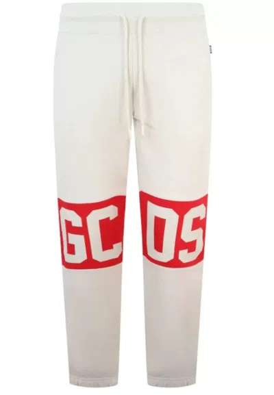 Gcds Pants Band Logo Sweatpants In White