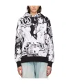 Gcds Pattern Printed Hooded Sweater In White