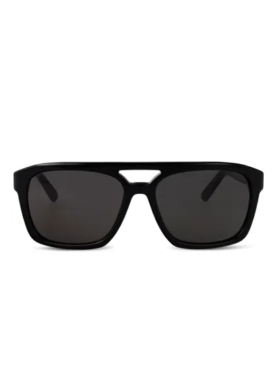 Gcds Pilot-frame Sunglasses In Black