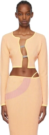 Gcds Pink Comma Cardigan In 54 Candy Rose
