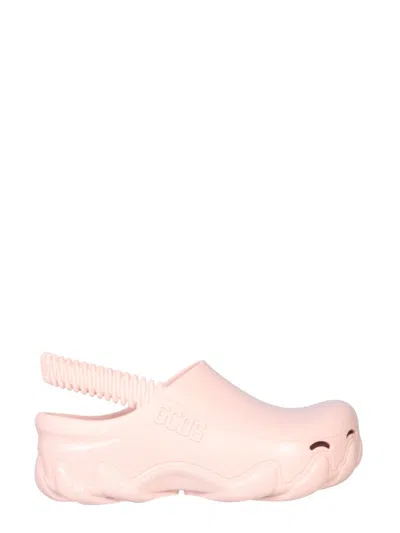 Gcds Pink Solid Baseboard Sandals