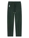 Gcds Pinstripe Drawstring Trousers In Green