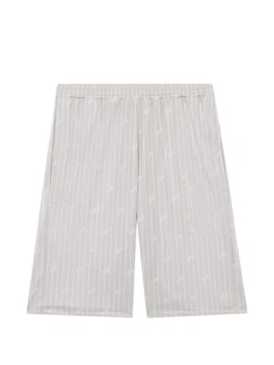 Gcds Shorts Mit Nadelstreifen In White