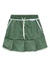 Gcds Pinstripe Mini Skirt In Green