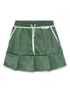 Gcds Pinstripe Mini Skirt In Green