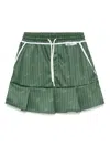 Gcds Pinstripe Mini Skirt In Green