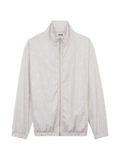 Gcds Windbreaker Mit Nadelstreifen In White
