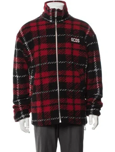 Pre-owned Gcds Plaid Print Jacket In Red