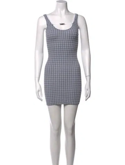Pre-owned Gcds Plaid Print Mini Dress In Multicolor