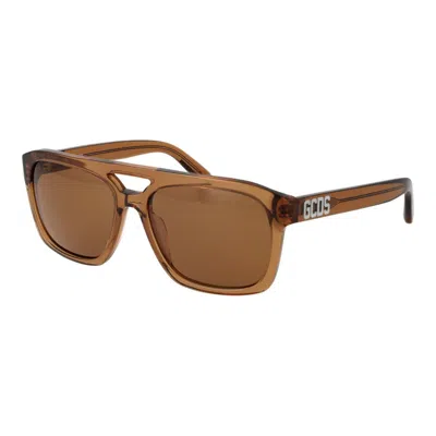 Gcds Plastic Sunglasses In Brown