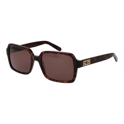 Gcds Plastic Sunglasses In Brown