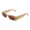 Gcds Rectangular Tinted Sunglasses In White