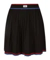 Gcds Pleated Knit Skirt In Black