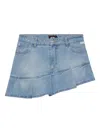 Gcds Asymmetric Pleated Mini Skirt Belts