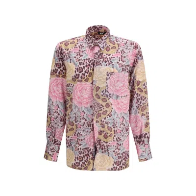 GCDS POLYESTER PATTERN MEN'S SHIRT