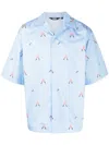 Gcds Spongebob Patrick Star Cotton Shirt In Blue