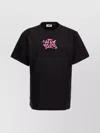 Gcds Black Graffiti Print Cotton T-shirt