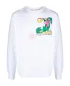 Gcds Crewneck Sweatshirt With Graphic Print In White