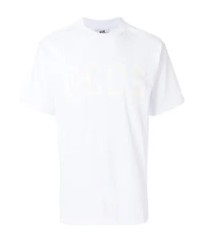 Gcds Printed Round-necked T-shirt In White