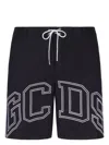 Gcds Logo-print Drawstring Shorts In Black