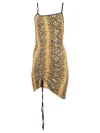 Gcds Python Sequins Coulisse Dress In Yellow