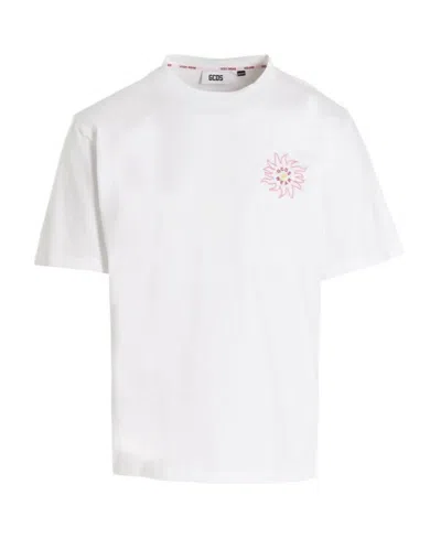 Gcds Rear Logo-print Detail T-shirt In White