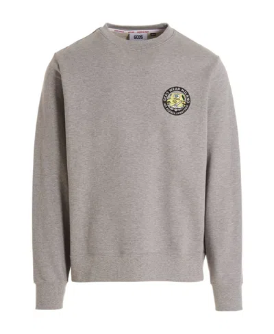 Gcds Rear Logo Print Sweatshirt In Gray