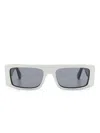 Gcds Rectangle-frame Sunglasses In Weiss
