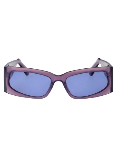 Gcds Rectangule Frame Sunglasses In Purple