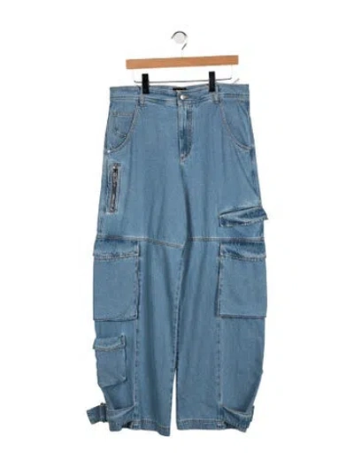 Pre-owned Gcds Relaxed Fit Jeans W/ Tags In Blue