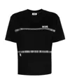 Gcds Rhinestone-striped T-shirt In Black